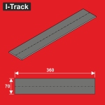 Hacker-Model MC24360B - H0 - Gerade Gleisbettungselemente für Märklin C, 70 x 360 mm (6 Stück)